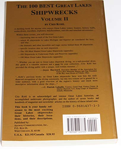 Beispielbild fr The 100 Best Great Lakes Shipwrecks Volume II (Second Edition) zum Verkauf von ThriftBooks-Atlanta