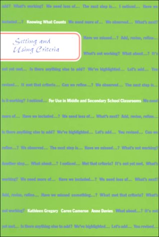 Imagen de archivo de Setting and Using Criteria: For Use in Middle and Secondary School Classrooms a la venta por ThriftBooks-Dallas