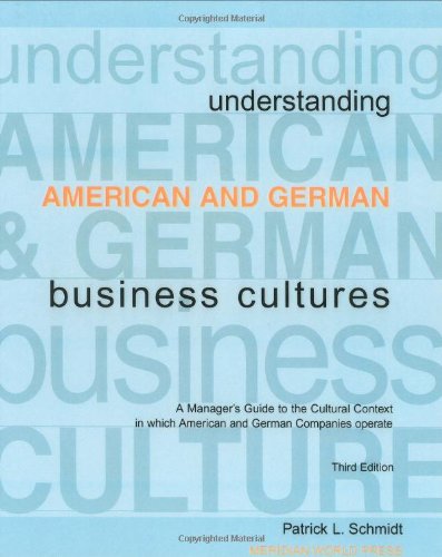 Beispielbild fr Understanding American and German Business Cultures zum Verkauf von BooksRun