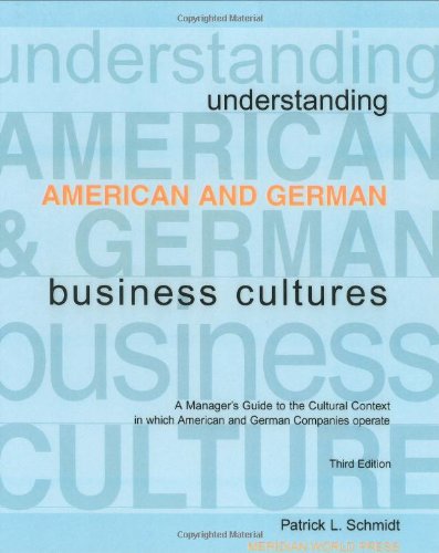Imagen de archivo de Understanding American and German Business Cultures a la venta por HPB-Red