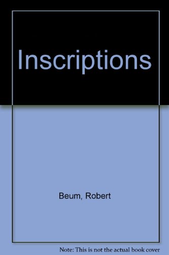 Inscriptions (9780968701904) by Beum, Robert