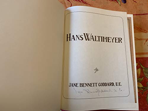 9780969028307: Hans Waltimeyer [Hardcover] by Goddard, Jane Bennett