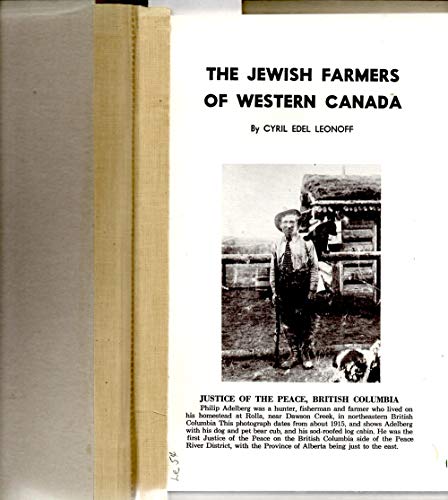 Stock image for The Jewish farmers of western Canada for sale by Better World Books: West