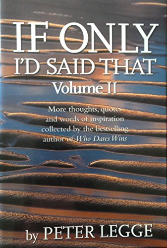 Stock image for If Only I'd Said That - Volume 11 : More Thoughts for sale by Russell Books