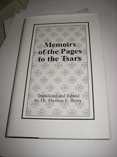 9780969762522: Memoirs of the pages to the tsars