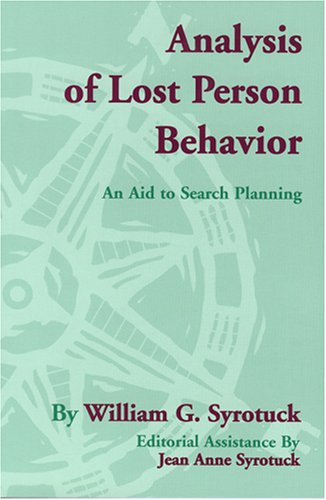 Stock image for Analysis of Lost Person Behavior for sale by GF Books, Inc.
