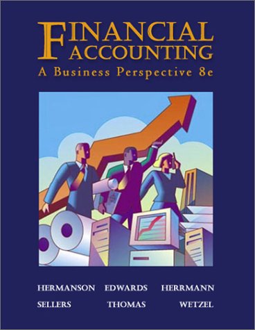 Imagen de archivo de Financial Accounting: A Business Perspective (8th Edition) a la venta por HPB-Red