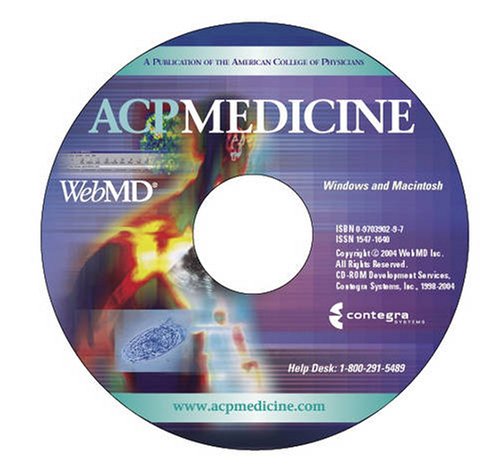 Imagen de archivo de ACP Medicine CD-ROM: Comprehensive Updated Text of Internal Medicine a la venta por The Media Foundation