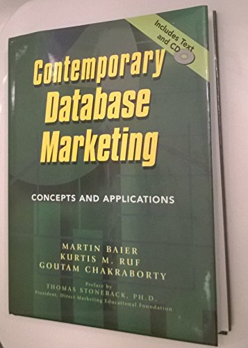 Stock image for Contemporary Database Marketing: Concepts and Applications for sale by ThriftBooks-Atlanta