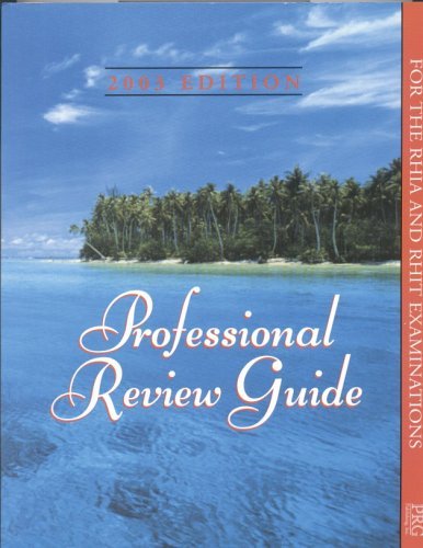 Beispielbild fr Professional Review for the Rhia and Rhit Examinations 2003 zum Verkauf von BOOKWEST
