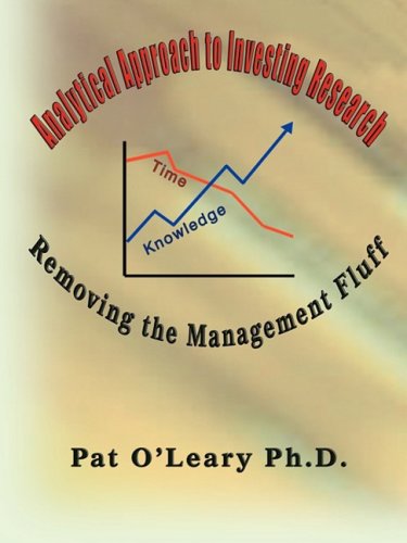 Stock image for Analytical Approach to Investing Research - Removing the Management Fluff for sale by dsmbooks