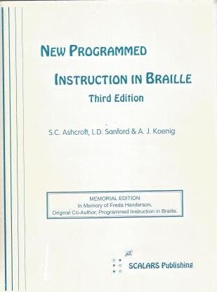 Beispielbild fr New programmed instruction in braille zum Verkauf von Jenson Books Inc
