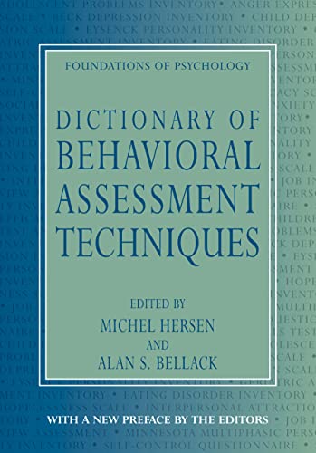 9780971242722: Dictionary of Behavioral Assessment Techniques (Foundations of Psychology)