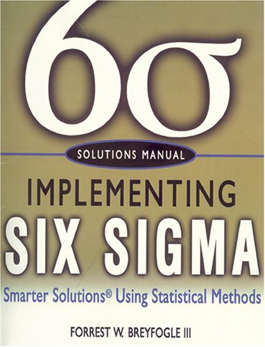 Stock image for "Solutions Manual, Implementing Six Sigma: Smarter Solutions Using Statistical Methods" for sale by Dream Books Co.