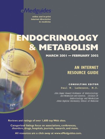 Beispielbild fr PDR Emedguides Endocrinology and Metabolism: An Internet Resource Guide zum Verkauf von HPB-Red