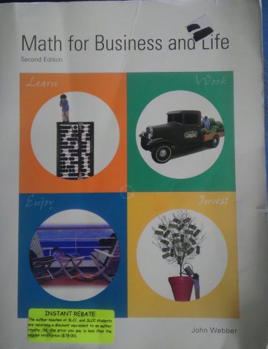 Imagen de archivo de Math for Business and Life a la venta por ThriftBooks-Dallas