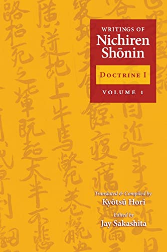 Beispielbild fr Writings of Nichiren Shonin: Volume 1 zum Verkauf von GreatBookPrices