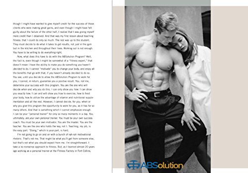 Imagen de archivo de ABSolution: The Practical Solution for Building Your Best Abs ( Exercise ) Intended for Healthy Adult 18 Yr. & Over. Armed with the Information in This Book, You'll be Able to Move Forward with Renewed Clarity, Commitment, and Confidence. Shawn Phillips' a la venta por Bluff Park Rare Books