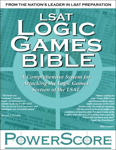 Beispielbild fr LSAT Logic Games Bible: A Comprehensive System for Attacking the Logic Games Section of the LSAT zum Verkauf von SecondSale