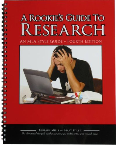 Stock image for Rookie's Guide to Research An MLA Style Guide for sale by Your Online Bookstore