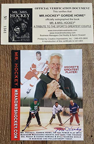 Mr. & Mrs. HOCKEY. A Tribute to the Sport's Greatest Couple. { signed BY gordie howe & Colleen howe]