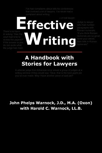 Stock image for Effective Writing: A Handbook with Stories for Lawyers for sale by Dailey Ranch Books