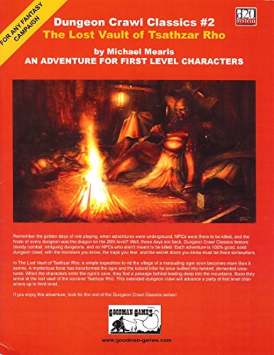 Dungeon Crawl Classics #2: The Lost Vault of Tsathzar Rho (9780972624176) by Michael Mearls