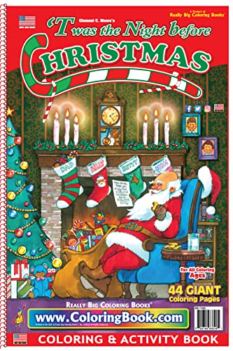 Beispielbild fr Twas the Night Before Christmas Big Coloring Book 12 x 18 zum Verkauf von GF Books, Inc.