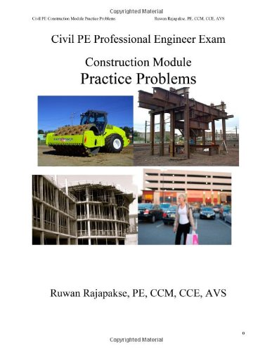 Beispielbild fr Civil PE Construction Module Practice Problems, (This is not the latest edition) zum Verkauf von HPB-Red