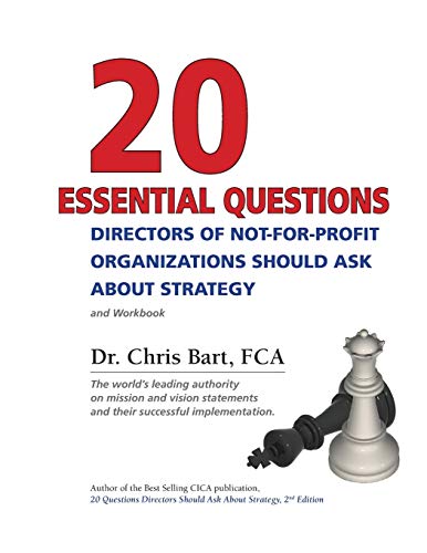 9780973224733: 20 Essential Questions Directors of Not-For-Profit Organizations Should Ask about Strategy