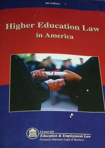 Stock image for Higher Education Law in America for sale by Irish Booksellers