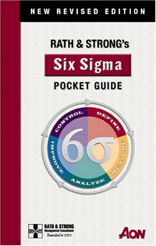 Beispielbild fr Rath and Strong's Six Sigma Pocket Guide zum Verkauf von Better World Books