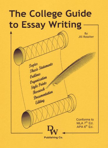 Beispielbild fr The College Guide to Essay Writing [ Updated 03/15/2010/] zum Verkauf von Wonder Book