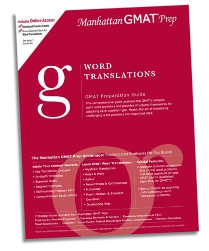 Imagen de archivo de Word Translations Gmat Preparation Guide (Manhattan Gmat Prep) a la venta por HPB-Red