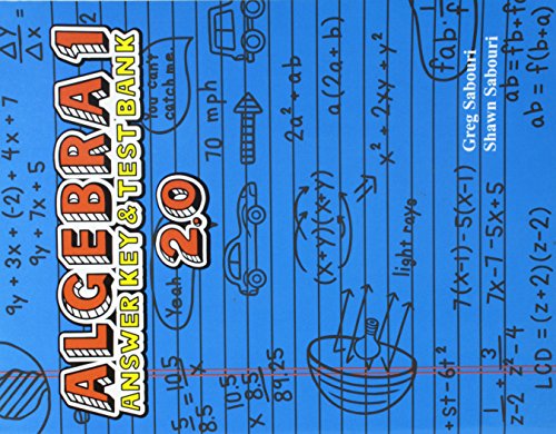 9780974903637: Algebra 1: Answer Key & Test Bank by Greg Sabouri (2004-11-08)