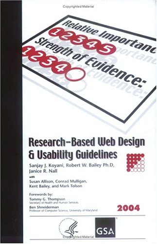 9780974996905: Research-Based Web Design & Usability Guidelines