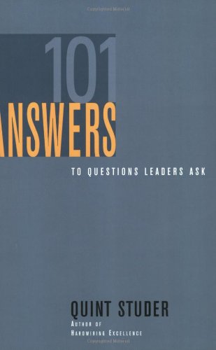 Beispielbild fr 101 Answers to Questions Leaders Ask zum Verkauf von Wonder Book