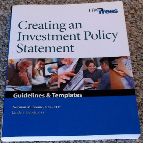 9780975344804: Creating an Investment Policy Statement