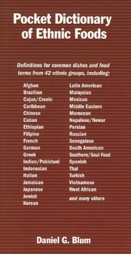 Beispielbild fr Pocket Dictionary Of Ethnic Foods zum Verkauf von Wonder Book