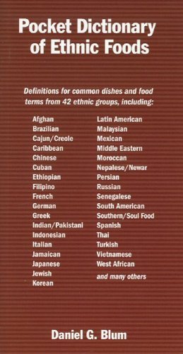 Imagen de archivo de Pocket Dictionary Of Ethnic Foods a la venta por Wonder Book