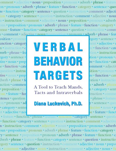 Imagen de archivo de Verbal Behavior Targets: A Tool to Teach Mands, Tacts and Intraverbals a la venta por Books Unplugged