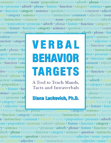 Stock image for Verbal Behavior Targets for sale by HPB-Red