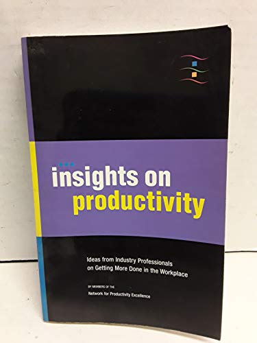 Stock image for Insights on Productivity for sale by Irish Booksellers