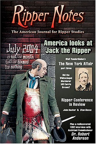 Beispielbild fr Ripper Notes: America Looks at Jack the Ripper zum Verkauf von Half Price Books Inc.