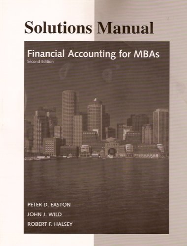 Beispielbild fr Financial Accounting for MBAs, Solutions Manual zum Verkauf von ThriftBooks-Dallas