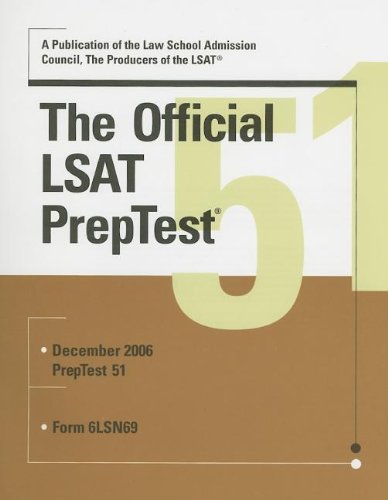 9780976024583: The Official LSAT Preptest: Number 51