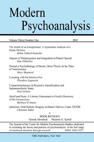 9780976435952: Modern Psychoanalysis. Volume 30, Number 1
