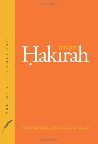 Beispielbild fr Hakirah: The Flatbush Journal of Jewish Law and Thought (Volume 8) zum Verkauf von Revaluation Books