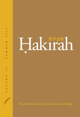 Beispielbild fr Hakirah: The Flatbush Journal of Jewish Law and Thought (Volume 10) zum Verkauf von Revaluation Books