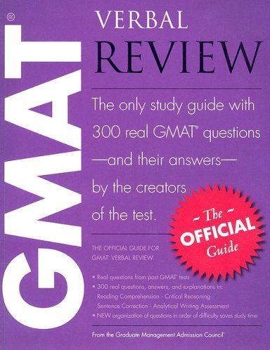 Beispielbild fr The Official Guide for GMAT Verbal Review zum Verkauf von Wonder Book